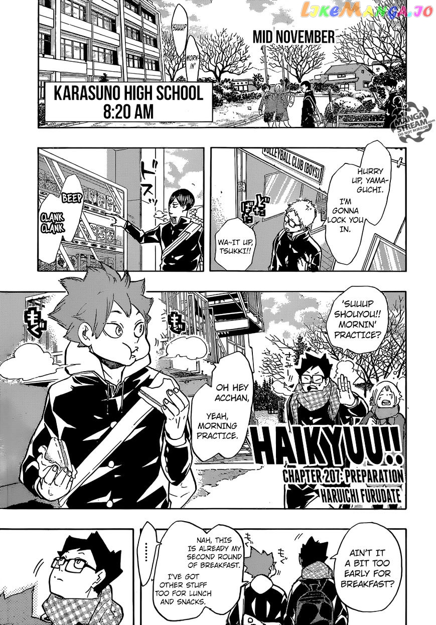Haikyuu!!, Chapter 207 image 01